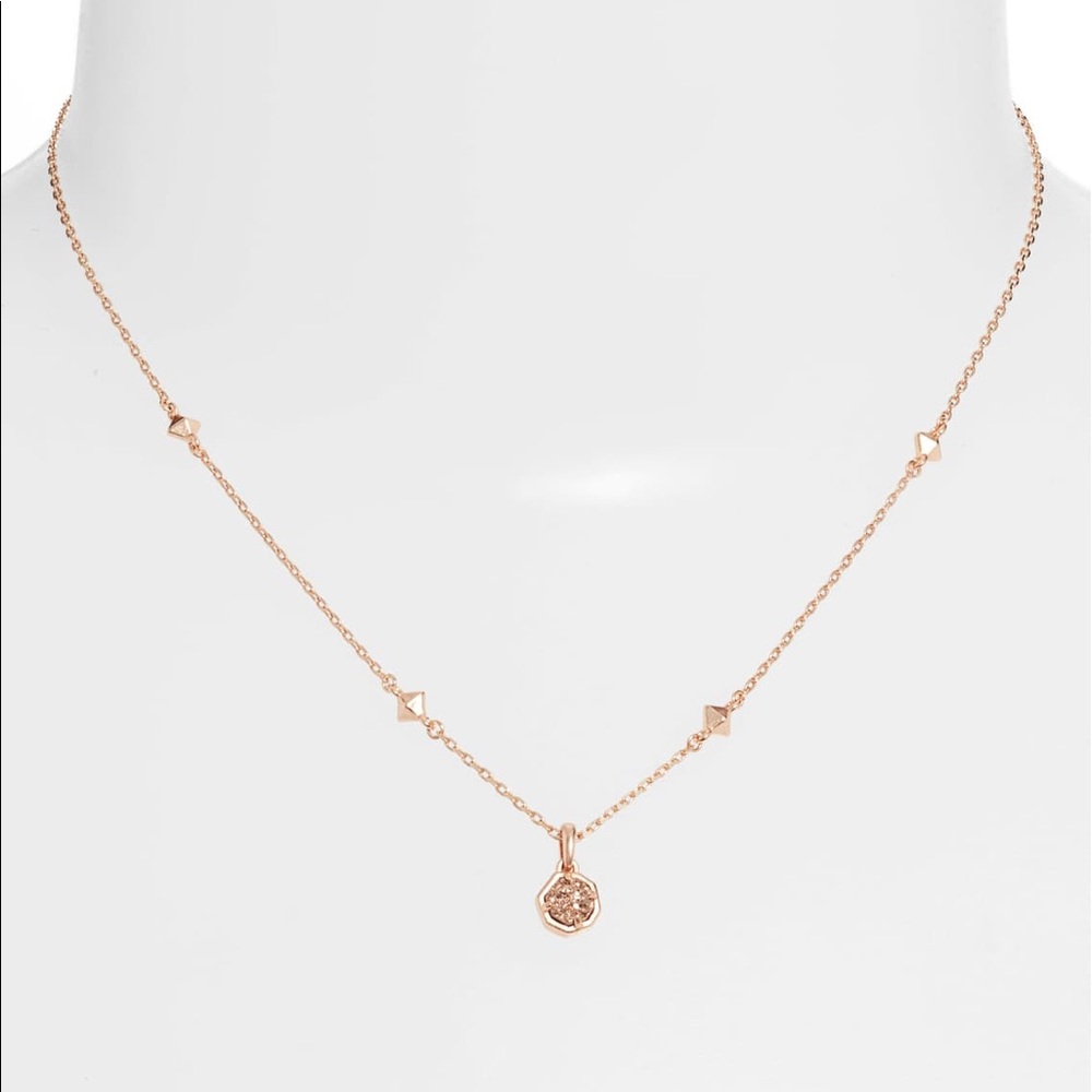 Kendra Scott - Nola Necklace (Drusy/Rose Gold)